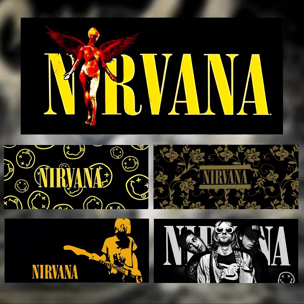Pc Gaming Icon - band iconic N-Nirvana Mouse Pad Large