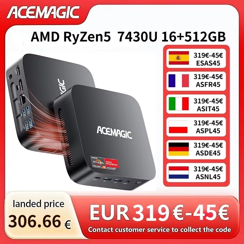 Pc Gaming Ryzen - ACEMAGIC MINI PC AMD Ryzen 5
