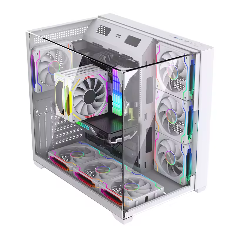 Pc Gaming White - White PC Case Chassis Full Tower