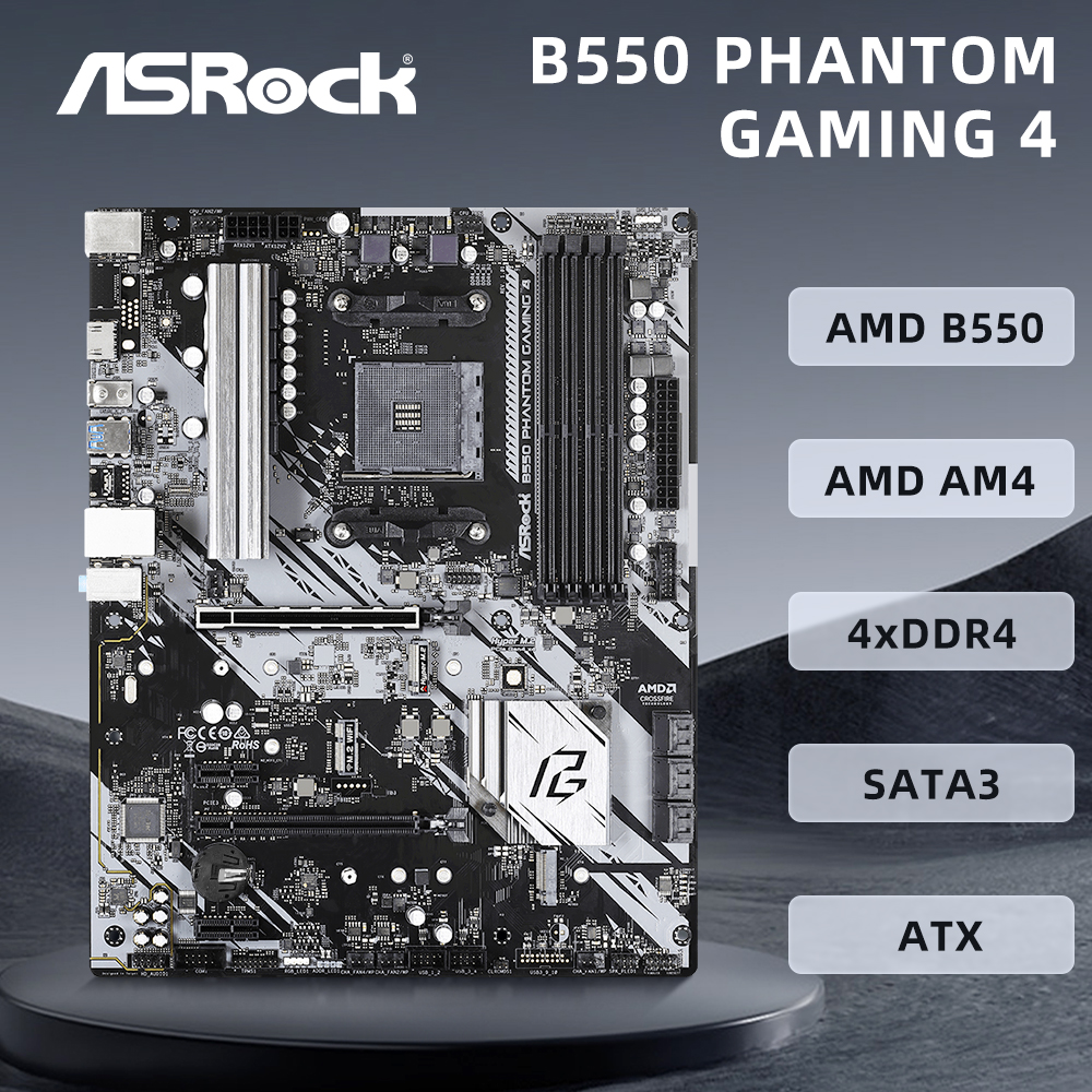 Pc Gaming Ryzen - ASRock B550 PHANTOM GAMING 4 Motherboard