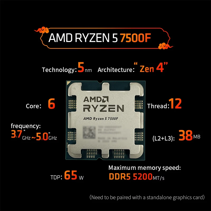AMD Ryzen 5 7500F 3.7GHz 6-Cor - Pc Gaming Ryzen incelemesi ve fiyatı