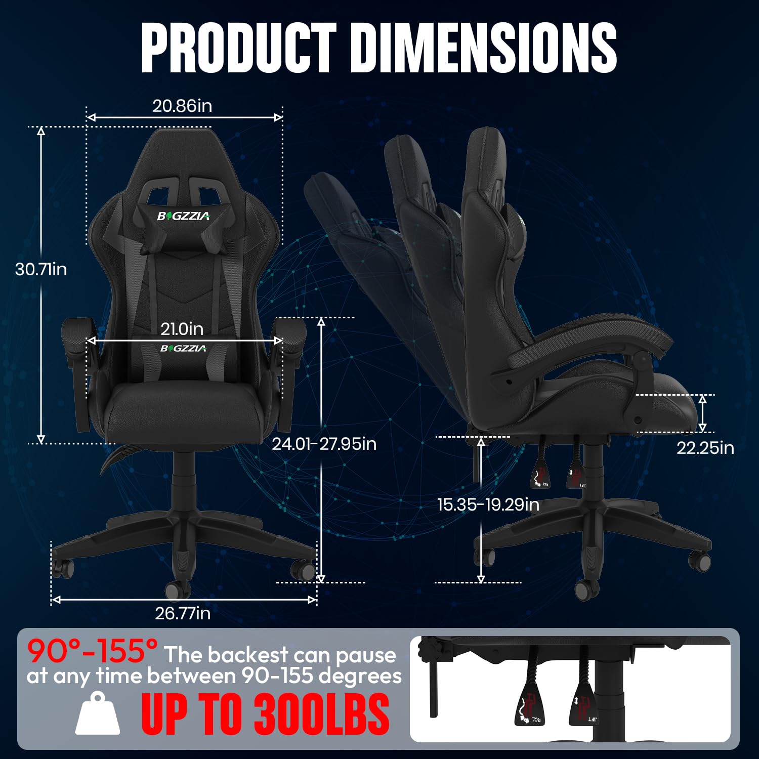 Gaming Chair with Heated Cushi - Gaming Chair Lumbar Pillow incelemesi ve fiyatı