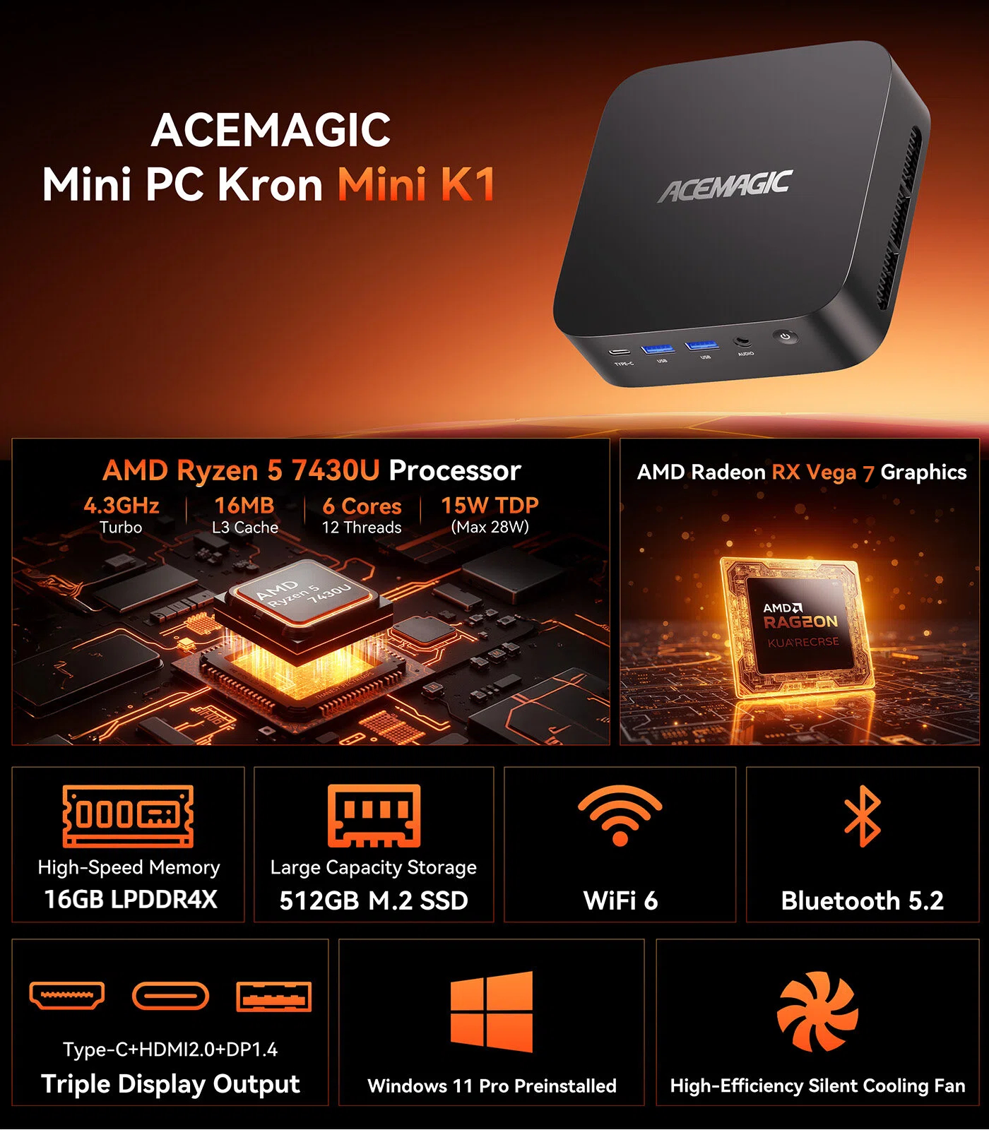 ACEMAGIC MINI PC AMD Ryzen 5 7 - Pc Gaming Ryzen incelemesi ve fiyatı
