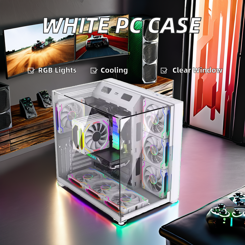 White PC Case Chassis Full Tow - Pc Gaming White incelemesi ve fiyatı