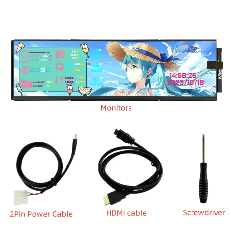 Wisecoco 12.6 inch 1920*515 Po - Pc Gaming Aquarium incelemesi ve fiyatı