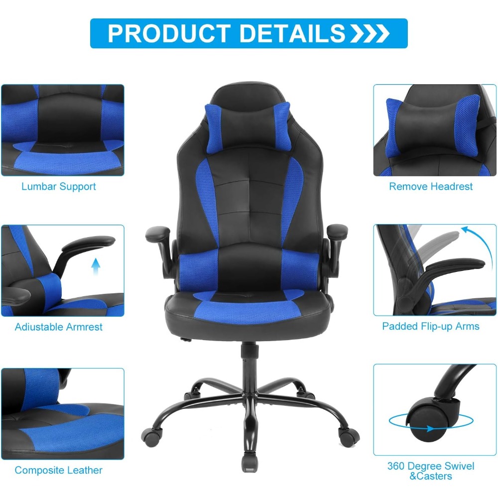 Gaming Ergonomic Office Chair  - Gaming Chair Lumbar Pillow incelemesi ve fiyatı