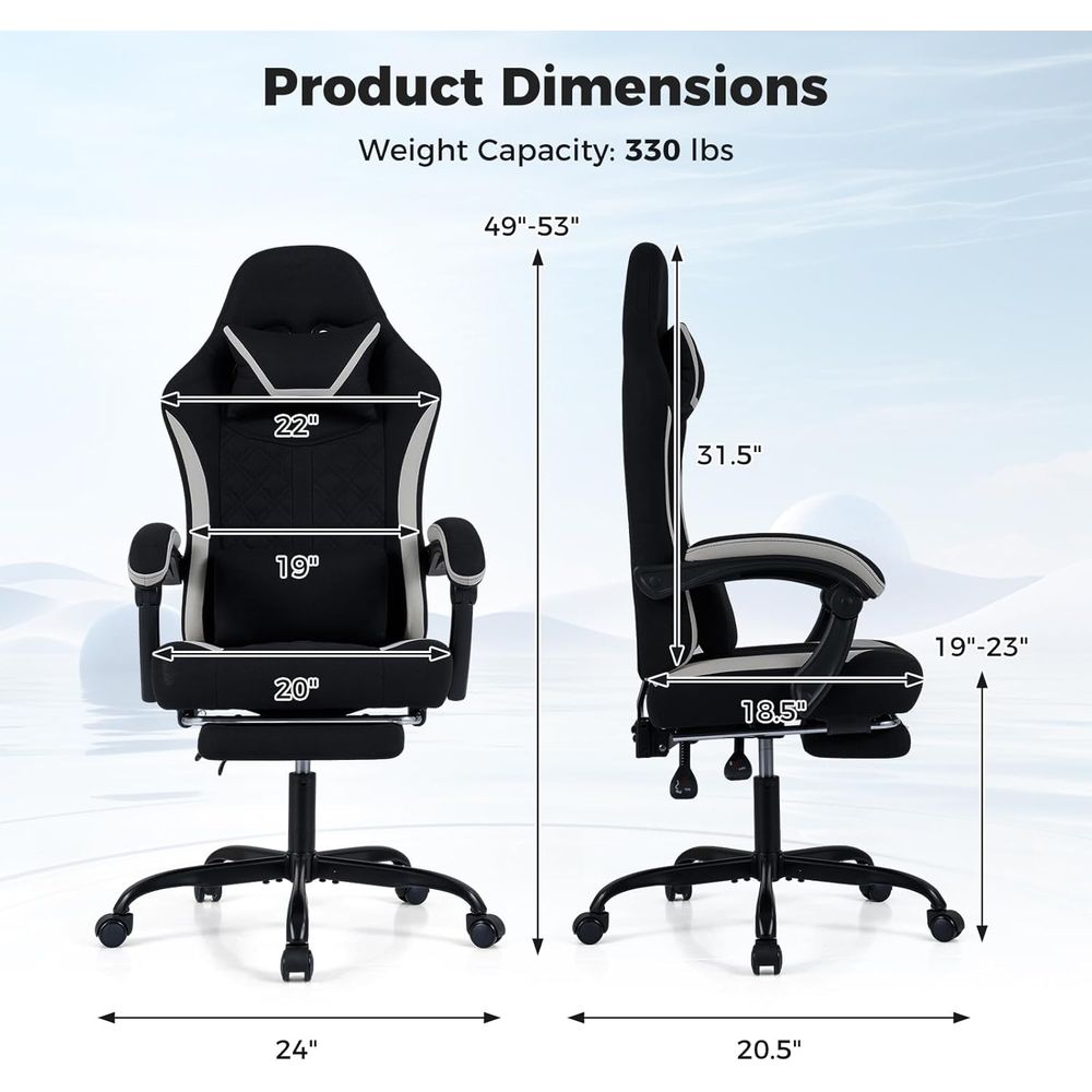 Ergonomic Gaming Chair with Fo - Gaming Chair Lumbar Pillow incelemesi ve fiyatı