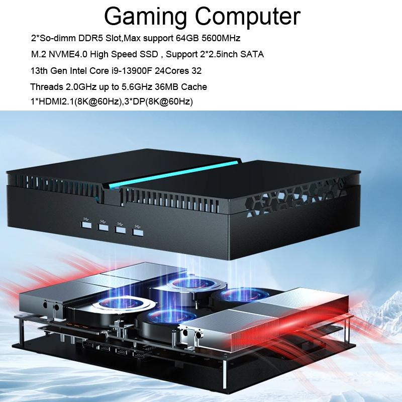 Gaming Mini PC Core i9-13900F  - Pc Gaming Prebuilt incelemesi ve fiyatı